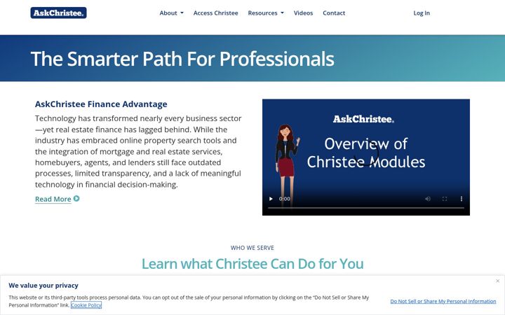 Screenshot of askchristee.com