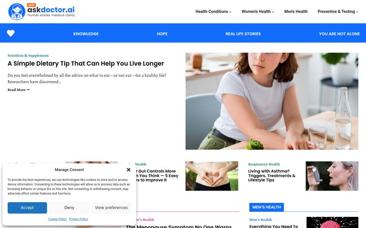 Screenshot of askdoctor.ai