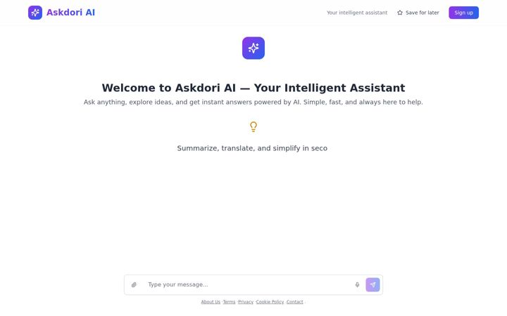 Screenshot of askdori.ai