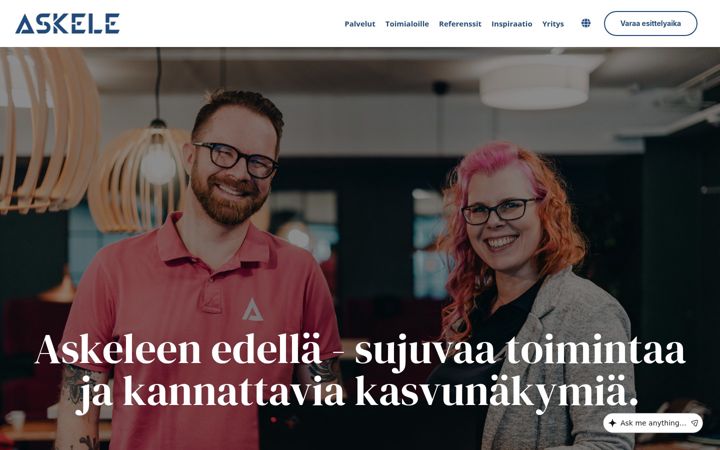 Screenshot of askele.fi
