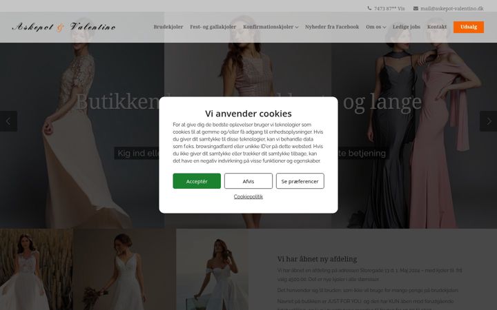 Screenshot von askepot-valentino.dk