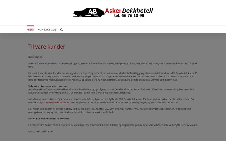 Screenshot von asker-dekkhotell.no