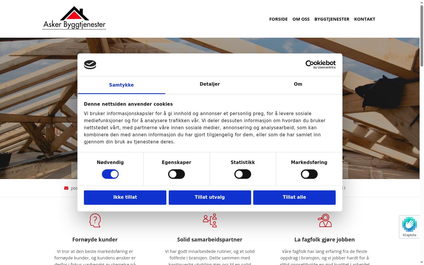 Screenshot des Einwilligungsbanners vor jeglicher Interaktion