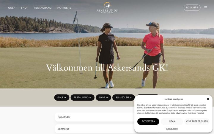 Snímek obrazovky askersundsgk.se