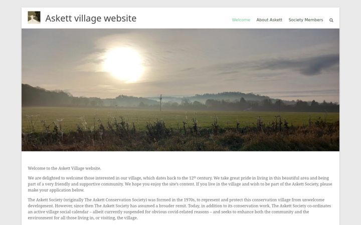 Screenshot of askettvillage.co.uk