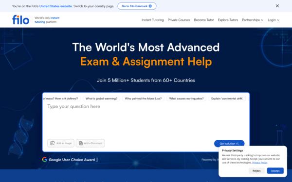 Screenshot of askfilo.com