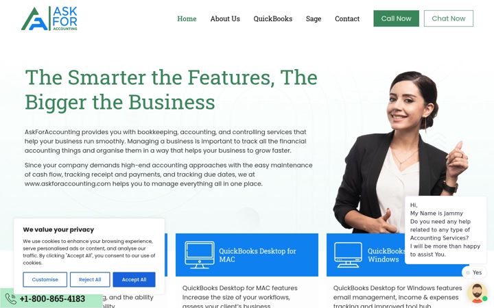 Screenshot of askforaccounting.com