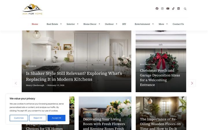 Skärmbild av askforhome.co.uk