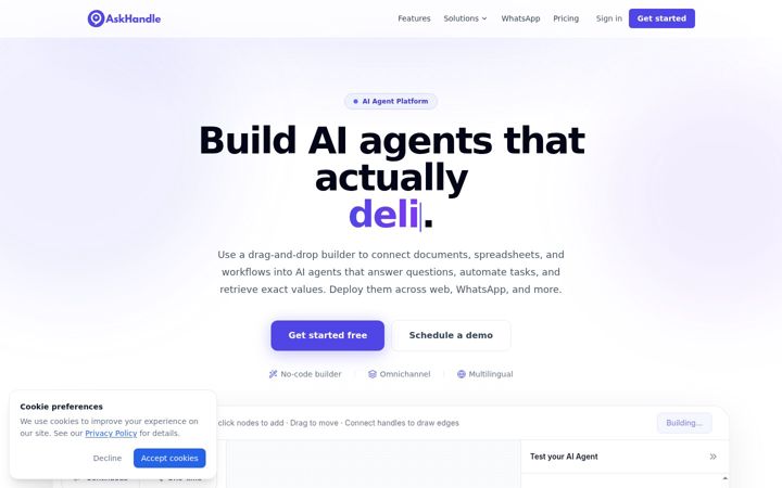 Screenshot of askhandle.com