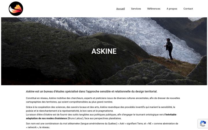 Screenshot of askine.org