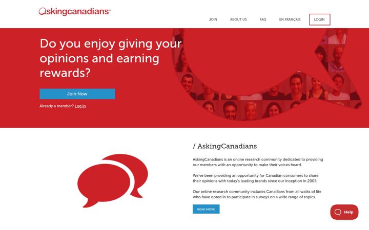 Screenshot of askingcanadians.com