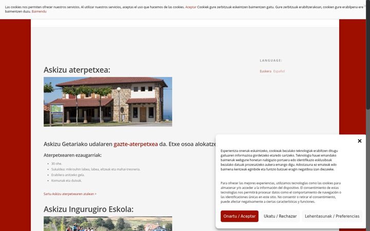 Screenshot of askizuaterpetxea.eus