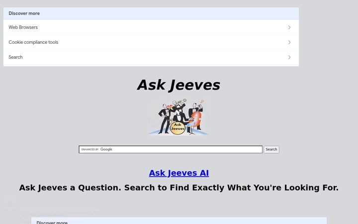 Screenshot of askjeeves.net