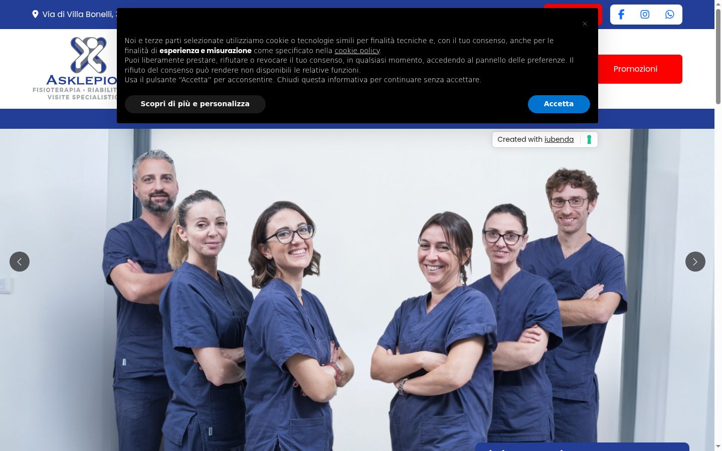 Captura de pantalla del banner de consentimiento mostrado antes de cualquier interacción