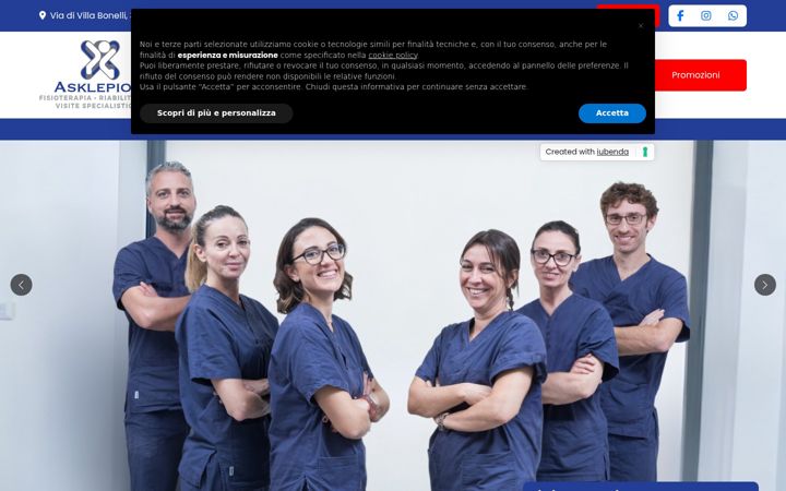 Captura de ecrã de asklepionfisioterapia.it