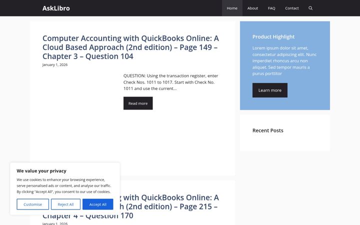 Screenshot of asklibro.com