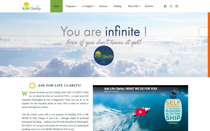 Screenshot of asklifeclarity.com