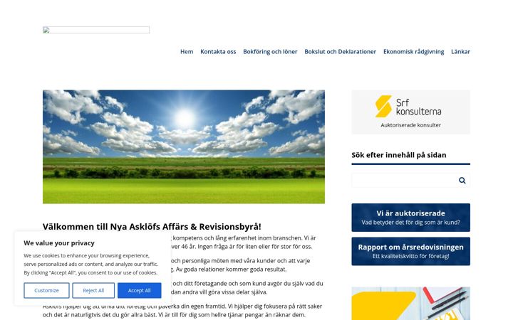 Skærmbillede af asklofs.se