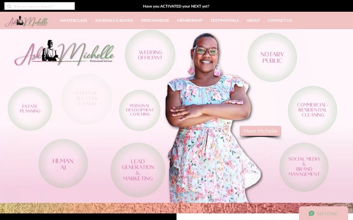 Screenshot of askmichelleonline.com