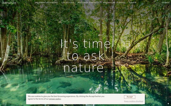 Screenshot of asknature.org