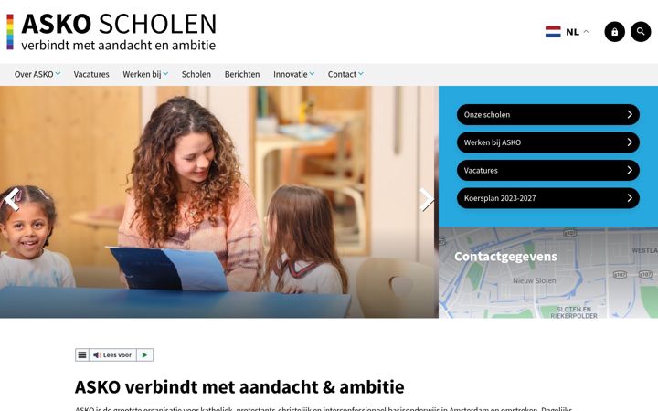 Screenshot ta' askoscholen.nl