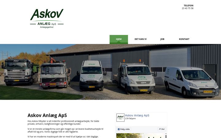 Screenshot ta' askov-kloak.dk