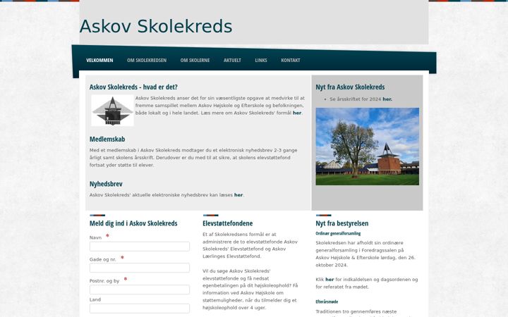 Screenshot of askovskolekreds.dk