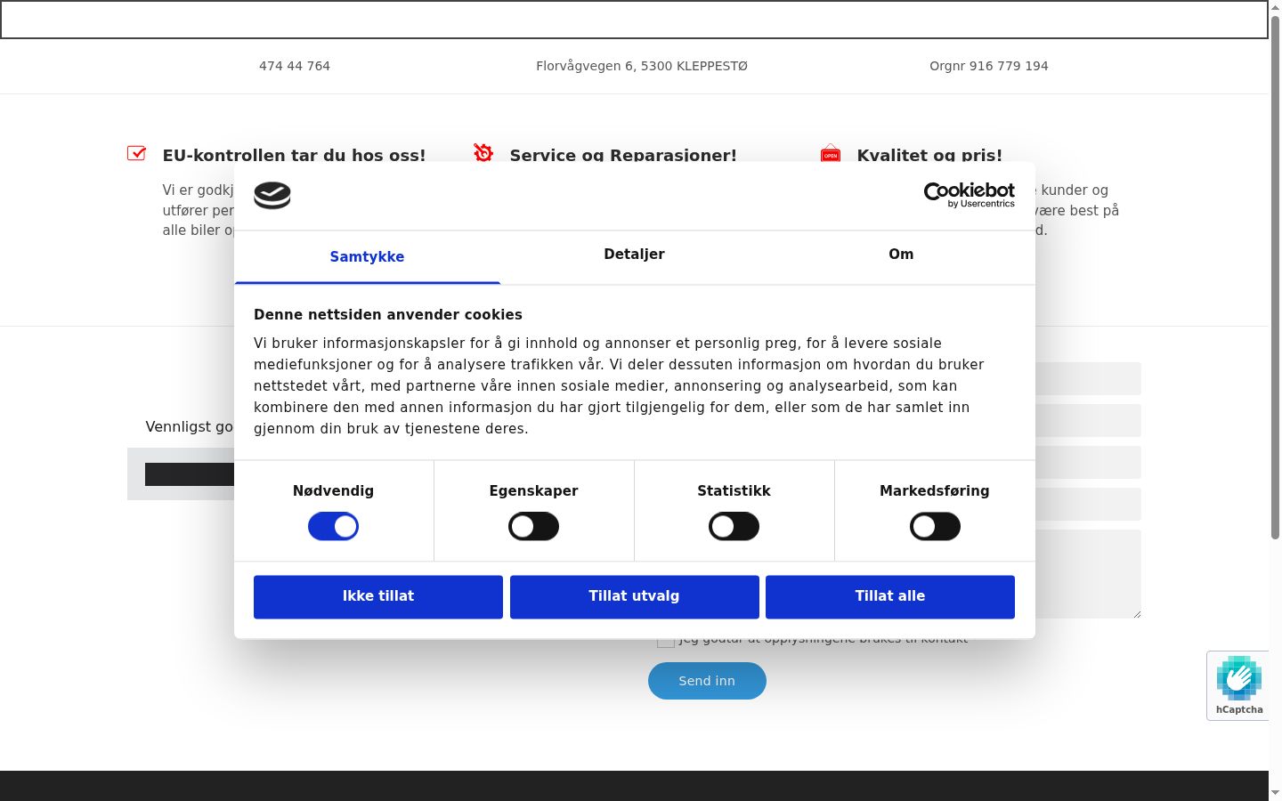 Capture d'écran de la bannière de consentement affichée avant toute interaction