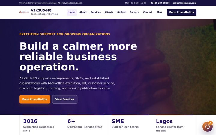 Screenshot of asksusng.com