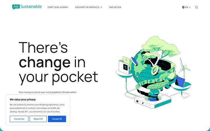 Screenshot of asksustainable.com