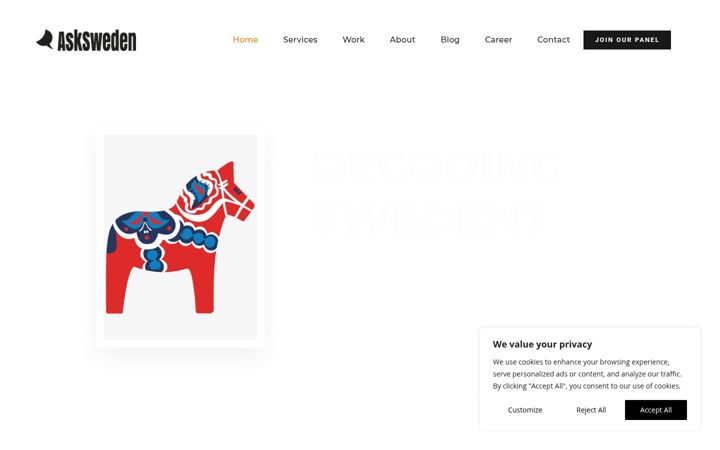 Screenshot of asksweden.se