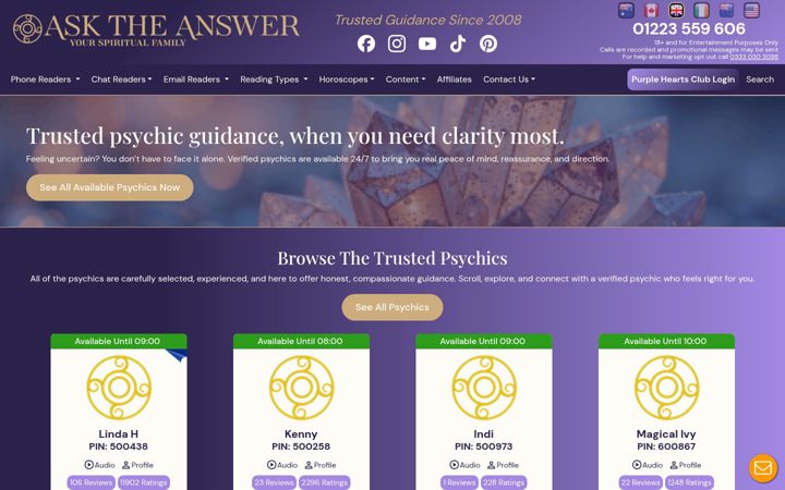 Screenshot of asktheanswer.com