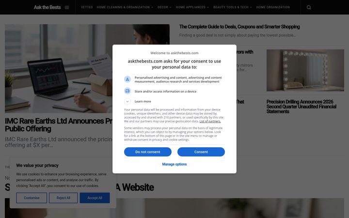Screenshot of askthebests.com