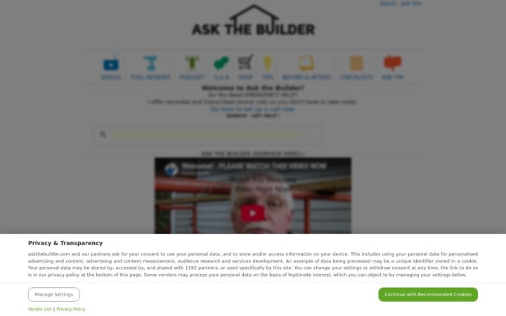 Screenshot of askthebuilder.com