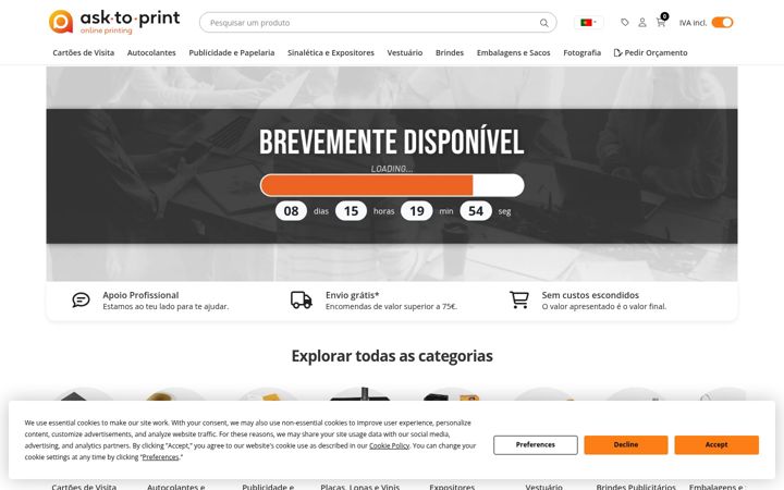 Screenshot of asktoprint.pt