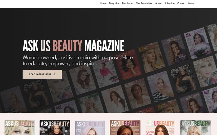 Snímek obrazovky askusbeautymagazine.com