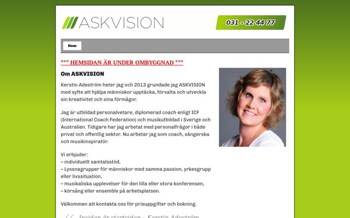 Ekrānuzņēmums no askvision.se