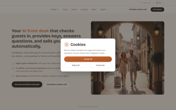 Screenshot of askwhisper.com