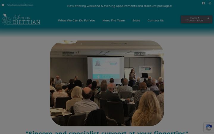 Screenshot of askyourdietitian.com