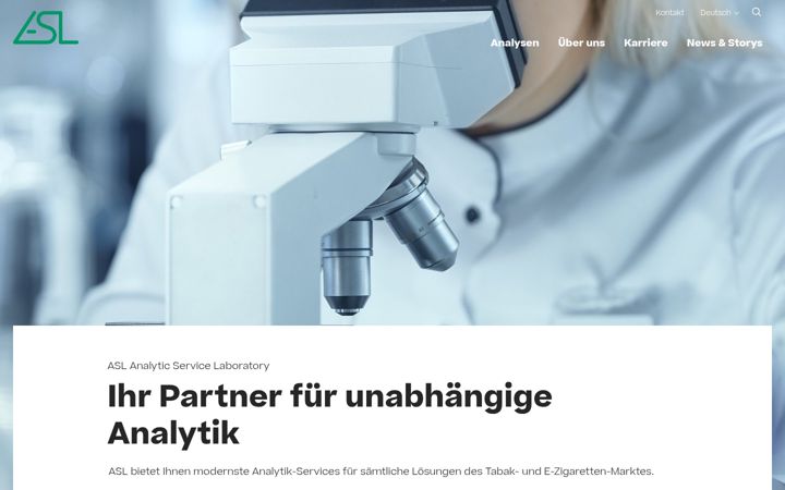 Snímek obrazovky asl-analysis.de