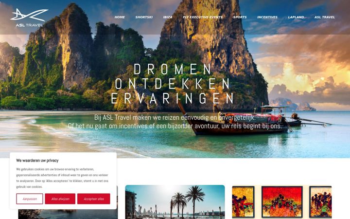 Screenshot of asl-travel.be
