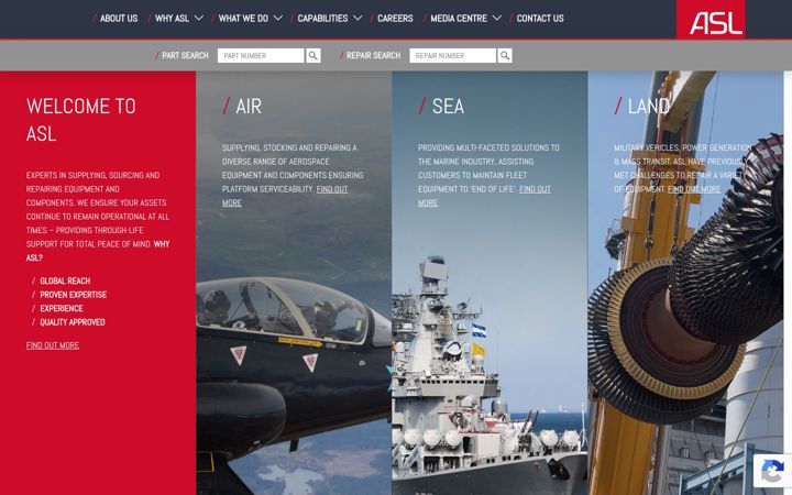 Screenshot of asl-uk.com