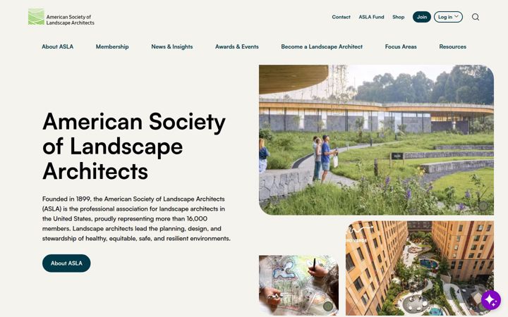 Screenshot of asla.org