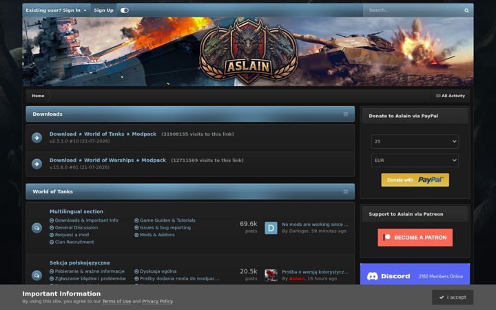 Screenshot of aslain.com