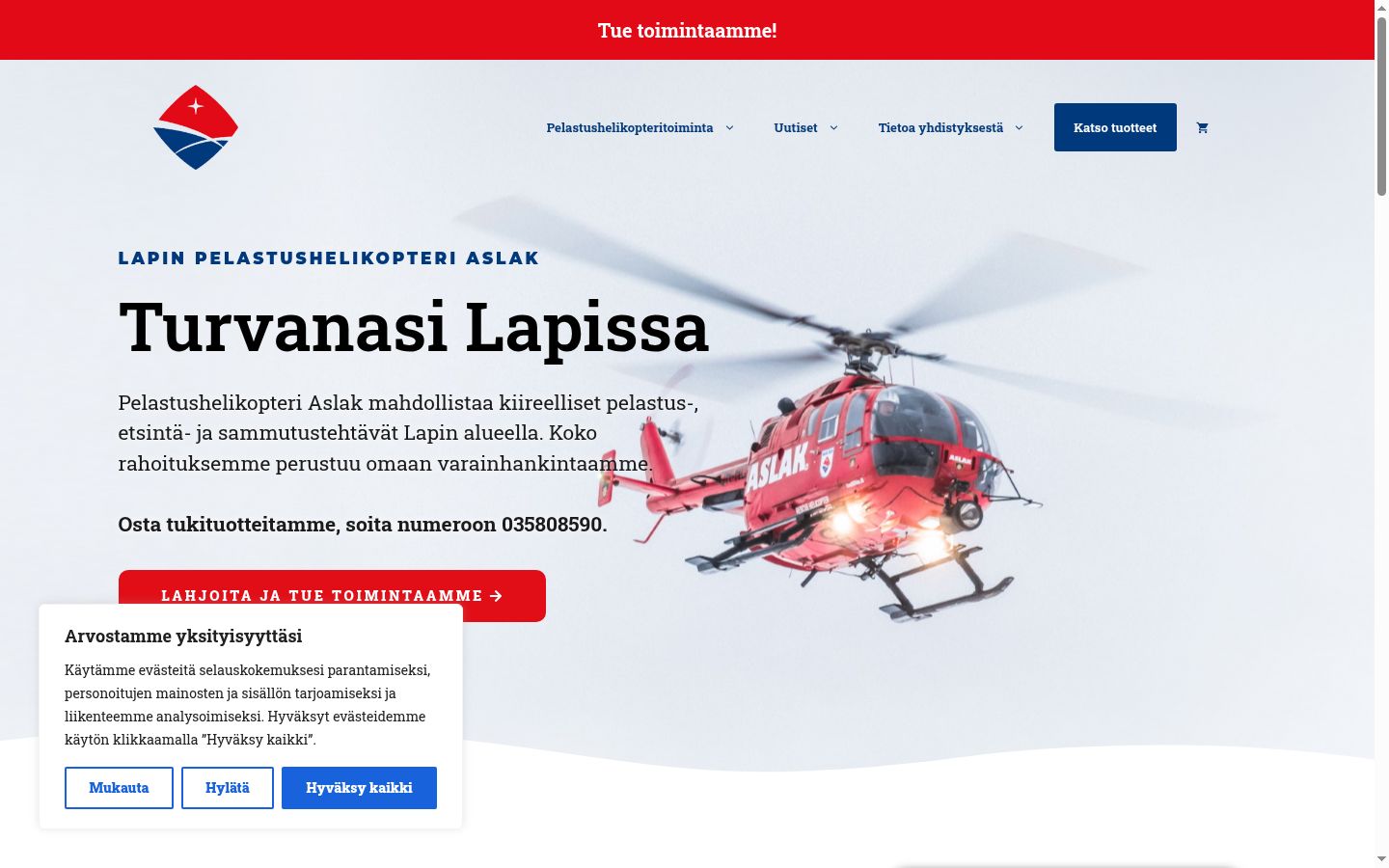 Screenshot van de toestemmingsbanner zoals getoond vóór enige interactie