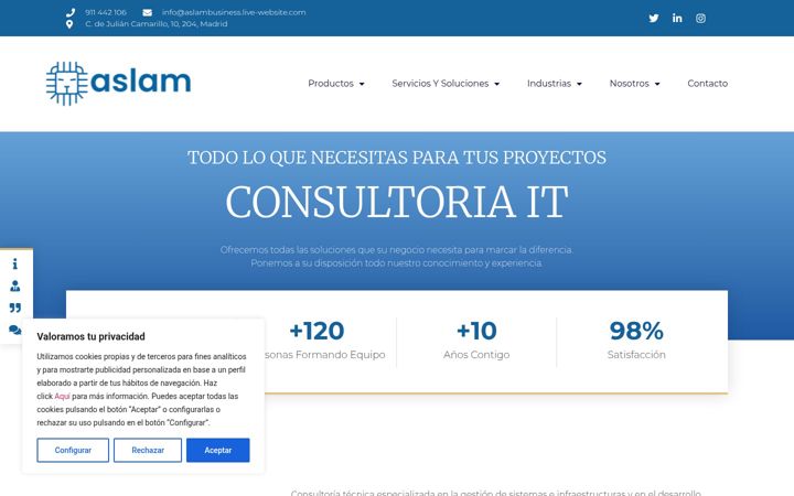 Screenshot ta' aslambusinesscorp.es