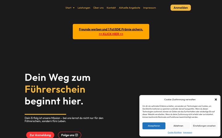 Screenshot of aslan-fahrschule.com