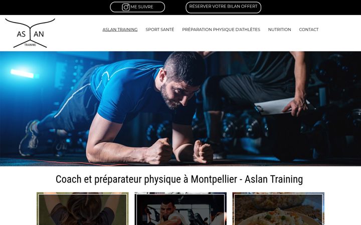 Screenshot ta' aslan-training.fr