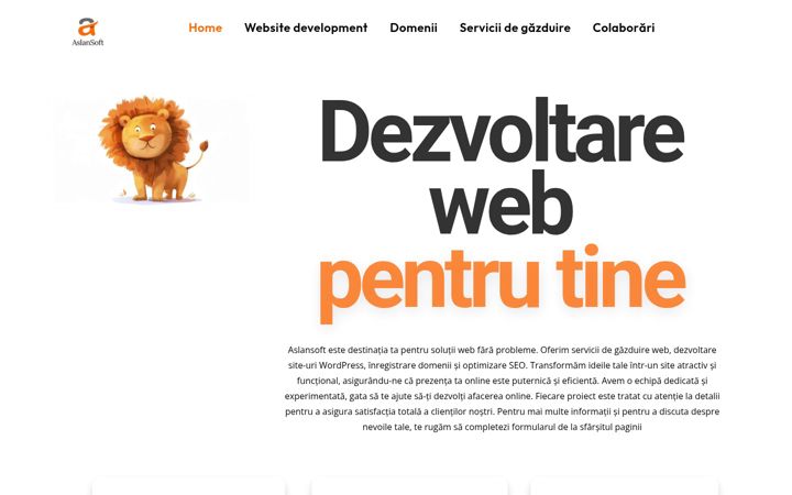 Screenshot of aslansoft.ro