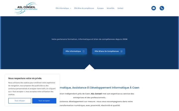 Screenshot ta' aslconseil.fr